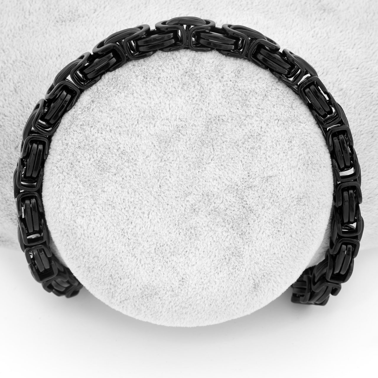 Byzantiner Kette Edelstahl schwarz 5,5 mm 26 cm Armband