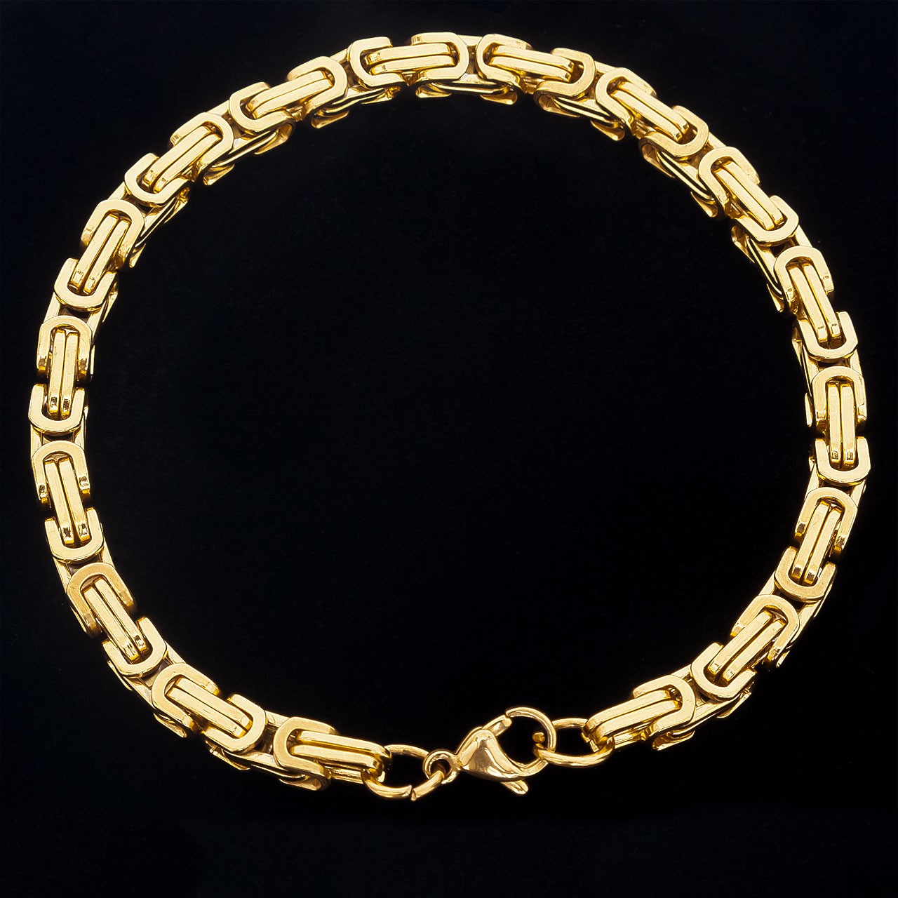 Byzantiner Kette Edelstahl gold 5,5 mm 26 cm Armband