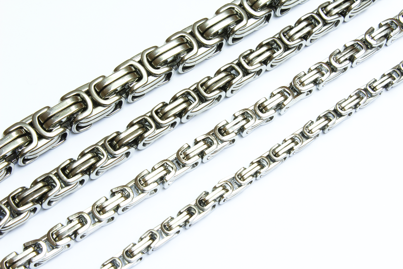Königskette Edelstahl Halskette Armband Panzerkette Silber 6,5 mm