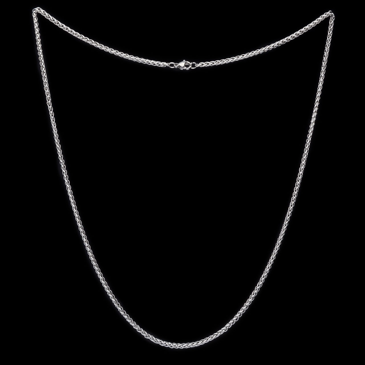 Dreifach Zopfkette Edelstahl 3 mm 18 cm Kette