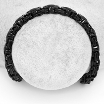 Byzantiner Kette Edelstahl schwarz 5,5 mm 26 cm Armband