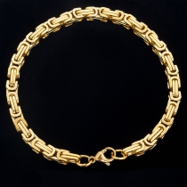 Byzantiner Kette Edelstahl gold 5,5 mm 26 cm Armband