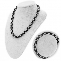 Byzantiner Königskette Armband Panzerkette Edelstahl Farbe silber schwarz