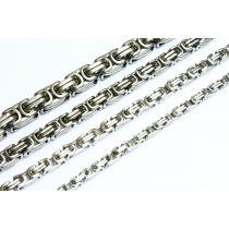Königskette Edelstahl Halskette Armband Panzerkette Silber 6,5 mm
