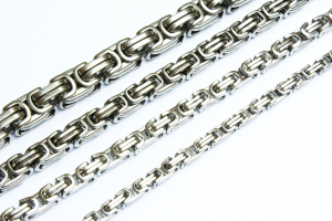 Königskette Edelstahl Halskette Armband Panzerkette Silber 6,5 mm
